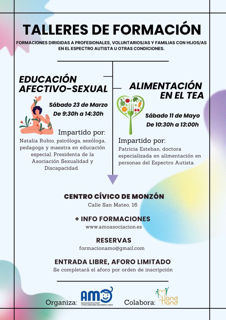 Cartel informativo de los talleres de formación